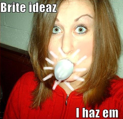 Bright Ideas Electrozicution from lite bulb + mouth = t-minus 5 seconds